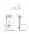OMNIRES STRONGFRAME stelaż podtynkowy do miski toaletowej + MINIMAL przycisk spłukujący FLUSH SET miedź połysk STFWC1M-RCP