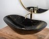 REA - Umywalka nablatowa ROYAL 60 Black Marble Mat