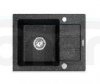PYRAMIS  - Zestaw zlewozmywak NEXT (62x44) 1B 1D czarny P070093501 +  bateria SILVIO czarna .090923238