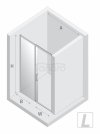 NEW TRENDY Drzwi wnękowe PRIME GUNMETAL BRUSHED 1D P 130x200 szkło czyste 6mm Active Shield 2.0 D-0892A