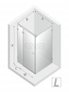 NEW TRENDY Kabina prysznicowa drzwi uchylne AVEXA GOLD SHINE Linia Platinium 80x110x200 EXK-1652/EXK-1653