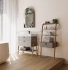 KROFAM - Szafka lustrzana MOSS 50cm, szaro zielony  MO 5090-65Z-W P/L