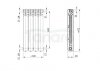 ARMATURA KRAKÓW KFA grzejnik aluminiowy G600F 4-elementowy CZARNY 772-040-81