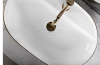 REA - Umywalka AURA 61 Nablatowa White Gold Brush
