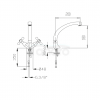 FROMAC  Bateria zlewozmywakowa II VICTORIAN 2430V/BR