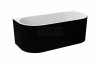 BESCO Wanna przyścienna Leya B&W 170x78 + syfon chrom #WASB-170-L