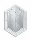 NEW TRENDY Kabina prysznicowa NEW SOLEO GOLD BRUSHED 2D prostokątna U 120x120x195 szkło czyste 6mm Active Shield 2.0 - z el. stałym K-4248