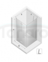 NEW TRENDY Kabina prysznicowa NEW SOLEO COPPER BRUSHED 1D kwadratowa L 70x70x195 szkło czyste 6mm Active Shield - składane K-2027
