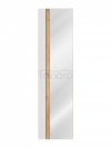 COMAD - Szafka CAPRI WHITE 803 wysoka z lustrem 45 1D - Biały Połysk/ Dąb Craft Złoty / Biały Połysk  DSM-do samodzielnego montażu