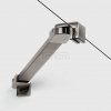 NEW TRENDY Drzwi wnękowe NESTA GUNMETAL BRUSHED 1D P 90x200 czyste 6mm Active Shield 2.0 D-0930A