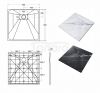 BESCO Brodzik kwadratowy Vexo Marble 90x90 VM-90-90-K