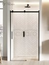 NEW TRENDY Drzwi prysznicowe przesuwne SOFTI BLACK 110x200 samodomykające EXK-3951