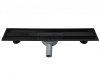 AQUALine - Odpływ liniowy podłogowy 2w1 pod płytkę CZARNY Matowy Obrotowy syfon 100cm R04BK1000