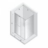 NEW TRENDY Kabina prysznicowa SMART GOLD BRUSHED 1D prostokątna U 140x90x200 szkło czyste 8mm Active Shield 2.0 - UCHWYT RELING EXK-7581