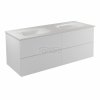 BESCO Szafka Akya Classic Biały Połysk 131 z umywalką biały połysk + klik-klak chrom #KAC-131-PMC