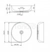 ELITA UMYWALKA LORCA 42x42 NABLATOWA, CERAMICZNA FUME MATT 146054/RE040420047020