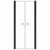 BESCO Drzwi wahadłowe prysznicowe Sinco Due Black 90x195 DSD-90-B