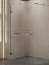 NEW TRENDY Kabina prysznicowa walk in Avexa Gunmetal Brushed jednoelementowa, z wieszakiem. Szkło 8 mm 110x200 EXK-7126