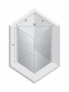 NEW TRENDY Kabina prysznicowa NEW SOLEO GUNMETAL BRUSHED 2D prostokątna U 80x100x195 szkło czyste 6mm Active Shield - wahadłowe K-2179