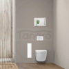 BALNEO Schowek na szczotkę WC Balneo Wall Box Brush L White Glass lewy do wbudowania w ścianę ze stali nierdzewnej biały