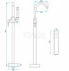 REA - Bateria wannowa MONO Czarna