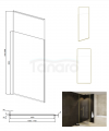 BESCO Ścianka kabina walk-in Icon Gold 110x200 ICG-110-200C