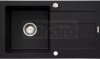 PYRAMIS - Zestaw zlewozmywak NEXT (76x44) 1B 1D karbon 070053601 +  bateria SILVIO karbon .090923038