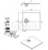 CERSANIT - brodzik kwadratowy TAKO Slim 90 x 4 czarny mat + syfon  S932-166
