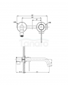 LAVITA Bateria umywalkowa podtynkowa Orion Chrome