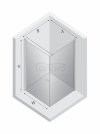 NEW TRENDY Kabina prysznicowa NEW SOLEO GOLD BRUSHED 1D prostokątna U 70x90x195 szkło czyste 6mm Active Shield 2.0 - wsp. równoległy K-4172-WP