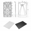 BESCO Brodzik prostokątny 170x90x3,2 Vexo Black 170 BVB-170-90-P