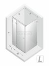 NEW TRENDY Kabina prysznicowa AVEXA GOLD BRUSHED 1D L 100x70x200 szkło czyste 6mm Active Shield 2.0 EXK-1752
