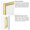 NEW TRENDY Kabina prysznicowa drzwi podwójne przesuwne PRIME LIGHT GOLD 90x80x200 D-0418A/D-0417A
