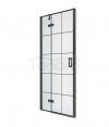 NEW TRENDY Drzwi wnękowe prysznicowe NEW RENOMA BLACK 100x195 D-0368A PL PRODUKCJA