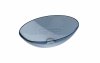 BESCO Umywalka 50x35 Anya Blue Wave + maskownica biała #UMA-50-BWW