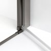 NEW TRENDY Kabina prysznicowa NEW SOLEO GUNMETAL BRUSHED 2D prostokątna U 80x100x195 szkło czyste 6mm Active Shield - wahadłowe K-2179
