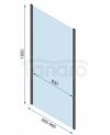 REA - Kabina Prysznicowa Przyścienna RAPID SLIDE Chrom  /drzwi 150 + ścianka 100 x2 + ramię x2/