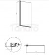 OMNIRES - Parawan nawannowy jednoskrzydłowy KINGSTON CHROM 70 cm  XHE85CRTR