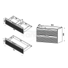 MEGSTYL VESPER-01 Szafka pod umywalkę 80cm czarny mat VESPER-0000-0005990
