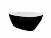 BESCO Wanna wolnostojąca 160x70 Goya B&W klik-klak chrom #WMD-160-GBW