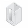 NEW TRENDY Drzwi wnękowe SMART GUNMETAL BRUSHED 1D U 180x200 szkło czyste 8mm Active Shield 2.0 - WIESZAK EXK-7832