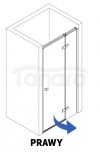 REA - Drzwi prysznicowe ATLAS 120 Chrome PRAWE