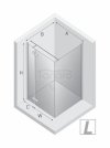 NEW TRENDY Kabina prysznicowa REFLEXA BLACK 1D prostokątna P 90x80x200 szkło czyste 6mm Active Shield 2.0 EXK-4927