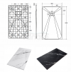 BESCO Brodzik prostokątny 150x90 Vexo Marble Black 150 VMB-150-90-P