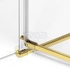 NEW TRENDY Kabina prysznicowa AVEXA GOLD BRUSHED złoto szczotkowane 1D kwadratowa L 90x90x200 szkło czyste 6mm Active Shield 2.0 EXK-1744