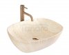 REA - Umywalka nablatowa FREJA Travertine Matt