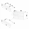 MEGSTYL Szafka pod umywalkę z blatem 2S 80cm kaszmir AQUA-0000-0014