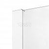 NEW TRENDY Drzwi wnękowe prysznicowe przesuwne podwójne PRIME WHITE 150x200 D-0436A