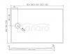 NEW TRENDY Brodzik prostokątny 90x80x3,5 konglomerat NEX biały B-0456
