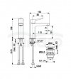 ARMATURA KRAKÓW KFA Bateria umywalkowa MALAGA GUN METAL GREY 4522-815-61
